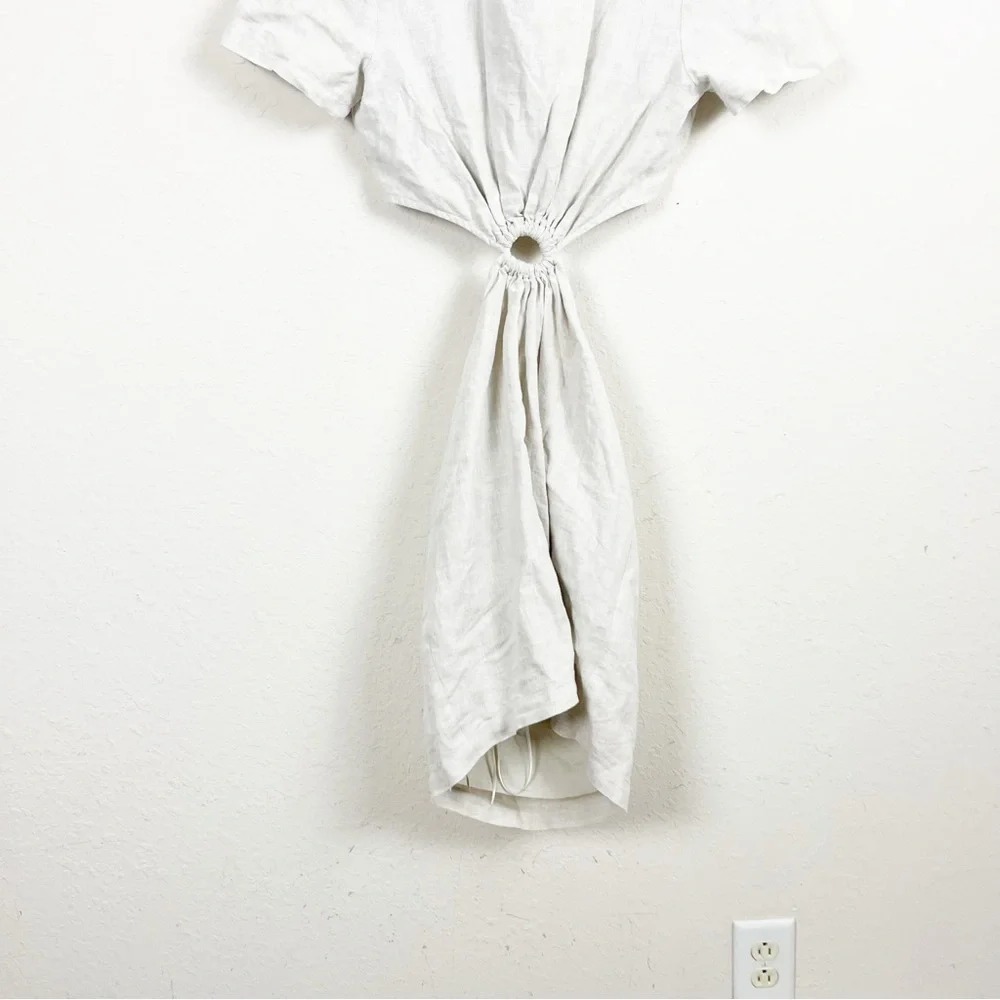 Staud Epona Ring Front Cut Out Linen Mini Dresss Size XS - Picture 3 of 9
